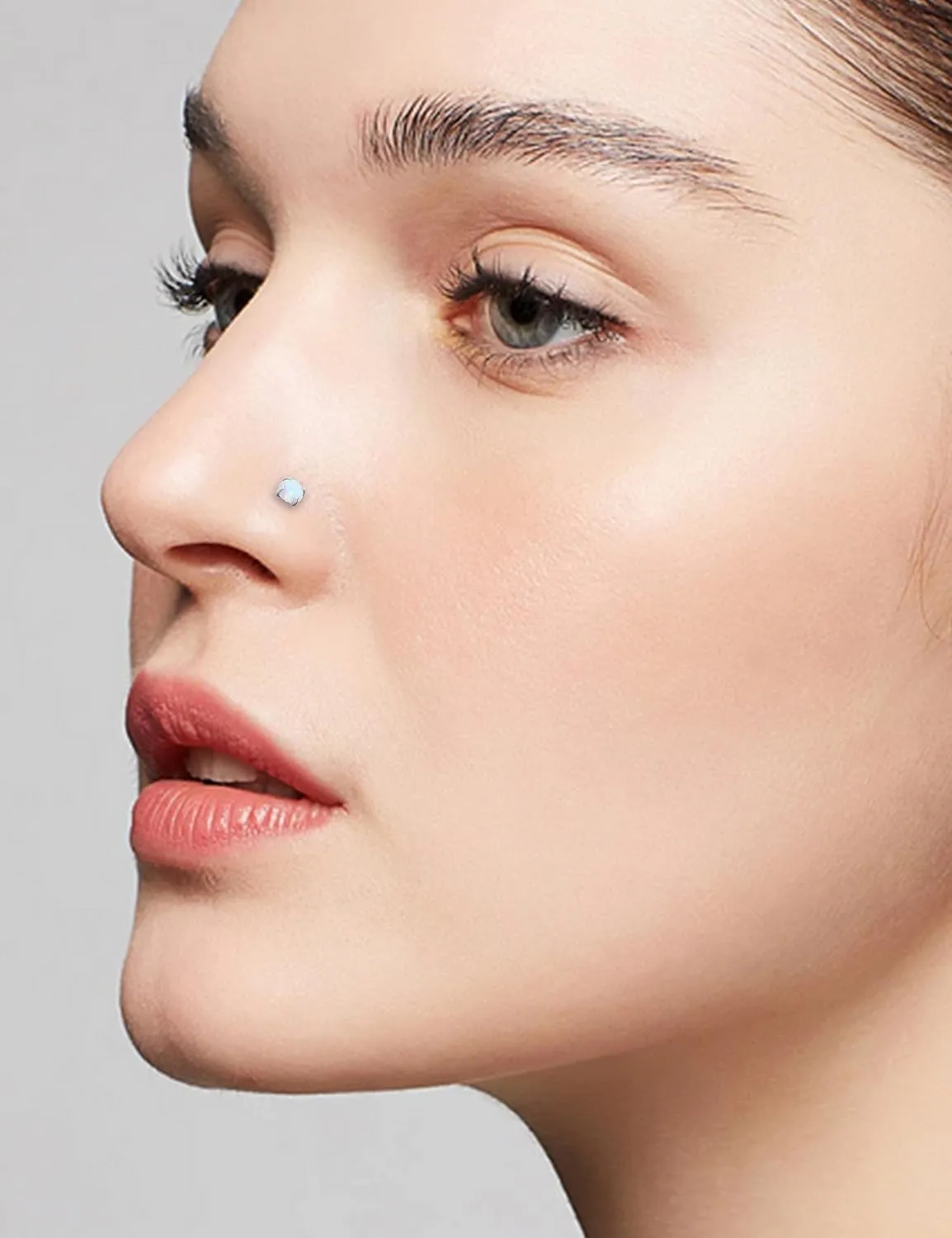 Yaalozei 18G 20G Nose Rings Piercings Hypoallergenic Nose Studs 316L Surgical Steel Heart Nose Rings L Shaped Straight Screw Nose Piercing Jewelry for Women Men Silver Black Rose Gold Colorful