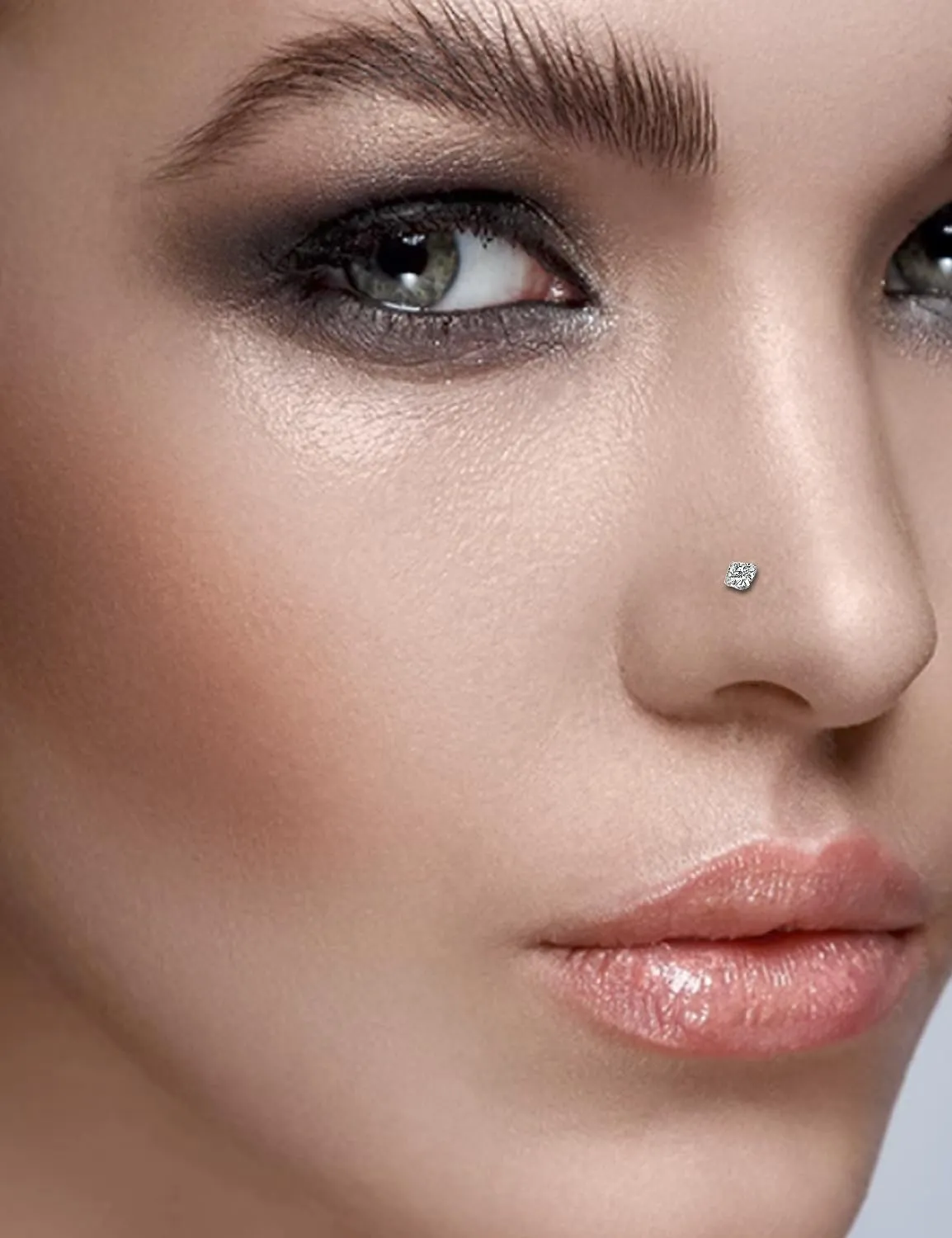 Yaalozei 18G 20G Nose Rings Piercings Hypoallergenic Nose Studs 316L Surgical Steel Heart Nose Rings L Shaped Straight Screw Nose Piercing Jewelry for Women Men Silver Black Rose Gold Colorful