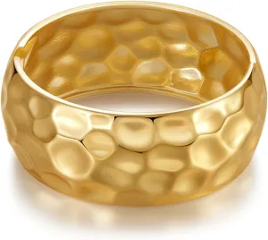 YBMYCM Chunky Gold Bangle Bracelets for Women Trendy Wide Chunky Cuff Bracelets Wrap Bracelet