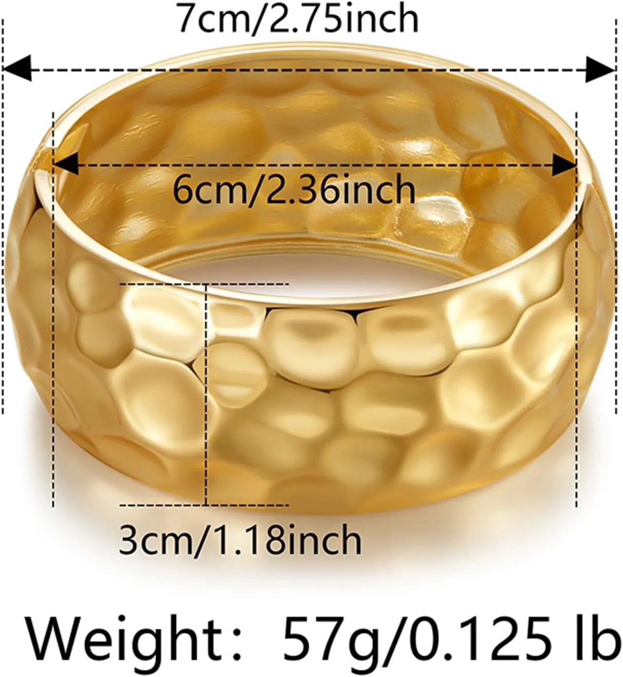 YBMYCM Chunky Gold Bangle Bracelets for Women Trendy Wide Chunky Cuff Bracelets Wrap Bracelet