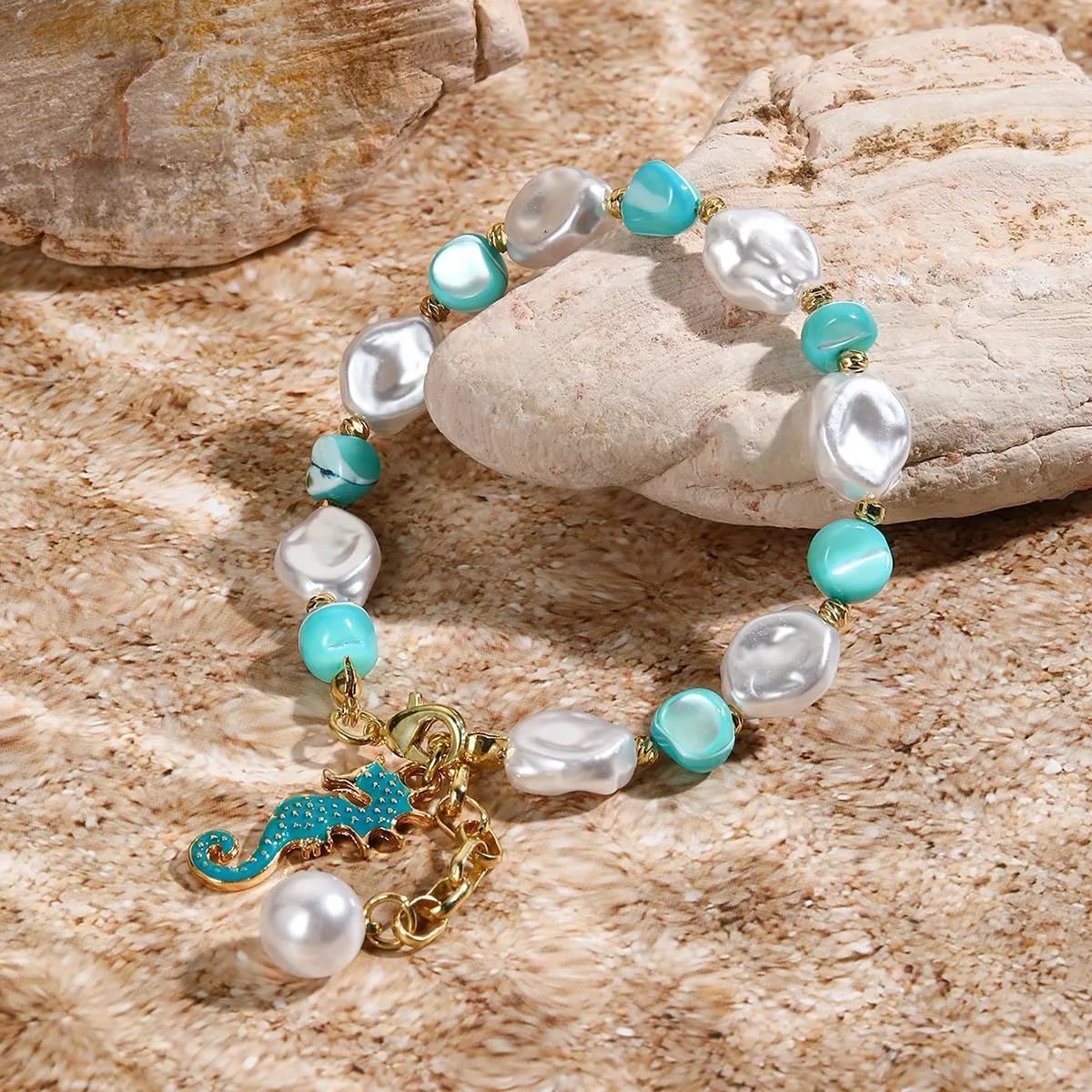 YIYUGEY Colorful Irregular Pendant Bracelet Best Friend Sincere Friendship Surprise Birthday Valentine Christmas Adjustable Jewelry Surprise Husband And Wife Sister For Women