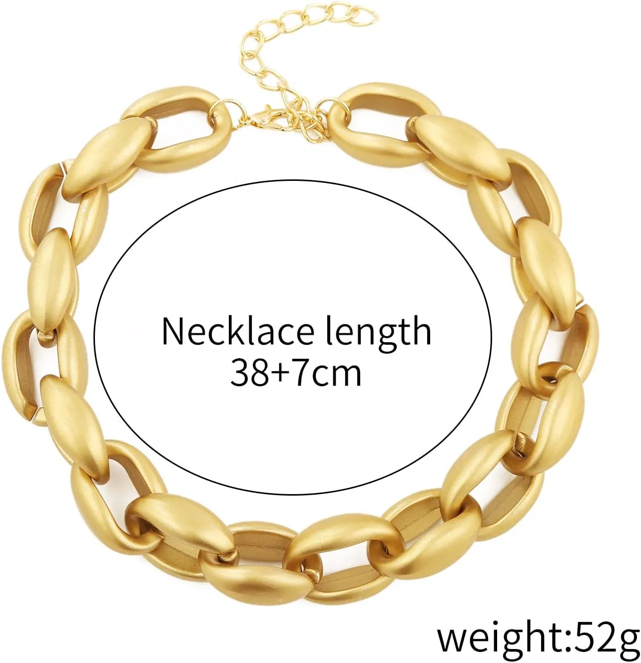 YOOESTORES82 Chunky Gold Cuban Chain Choker Necklaces,Trendy Punk Hip Hop Style Link Chain Necklaces,Dainty Exaggerated Accessories Jewelry Gifts for Women
