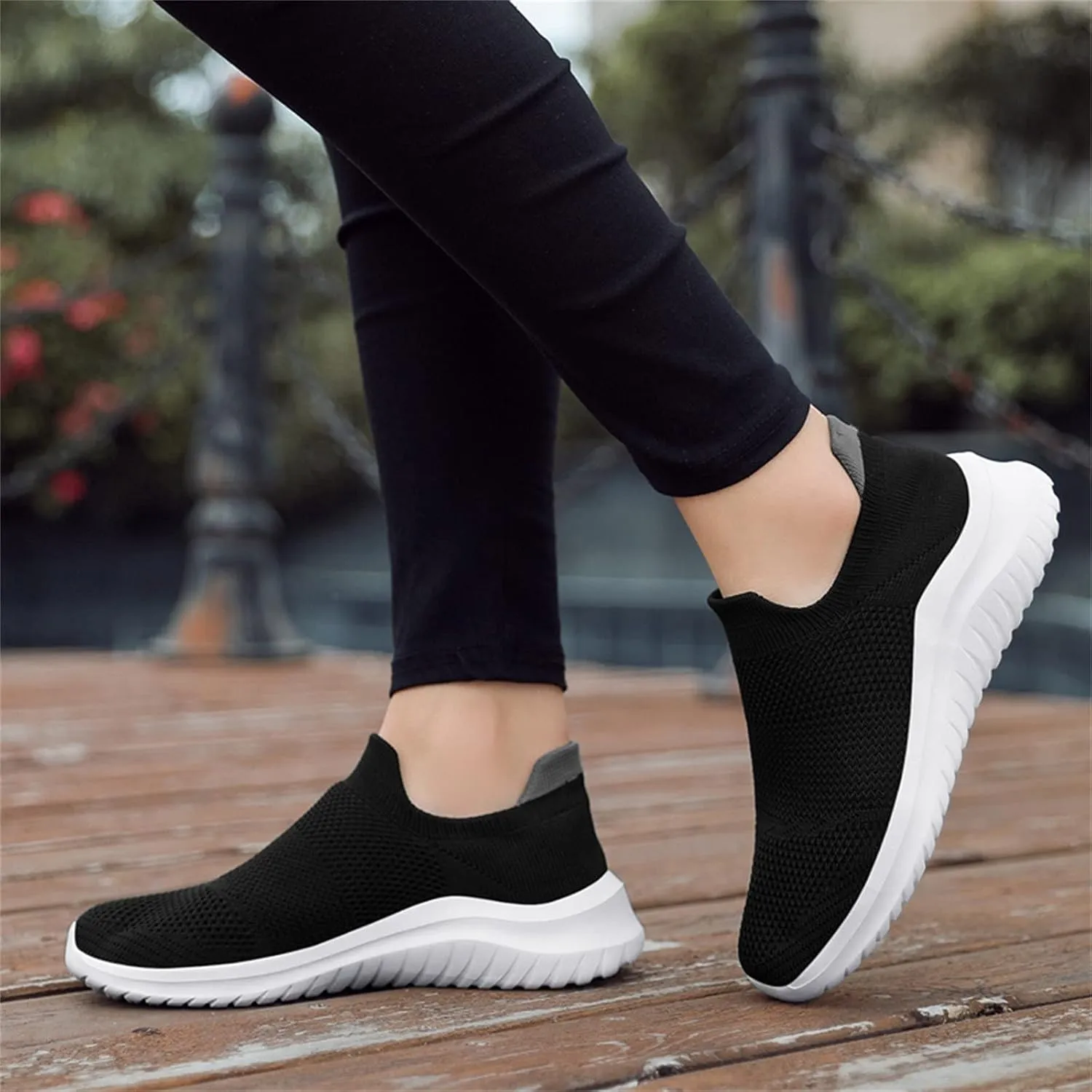 ZSpzx Women's Walking Shoes with Arch Support Mesh Flat Breathable Slip on Sneakers for Plantar Fasciitis Mesh Trainers Comfortable Casual Athletic Running Jogging Shoes for Gym Travel Daily Wear